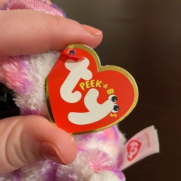 2016 Ty Peak-a-Boos Savannah the Pink and Purple Kitty Cat NWT 6” tall EUC - Picture 5 of 8